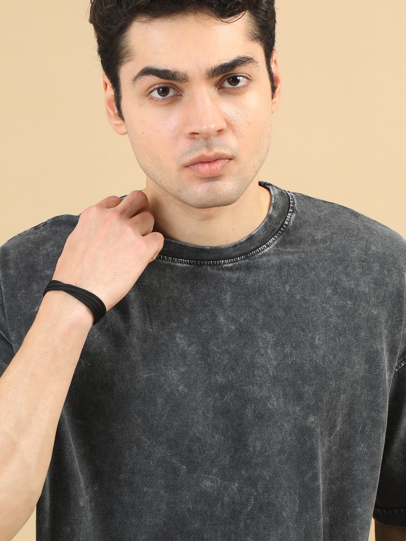 Acid Wash Oversized T-Shirt | Black β Premium Streetwear Essential