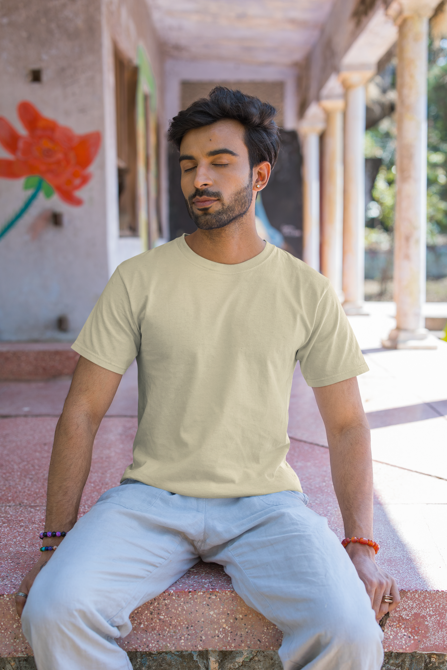 Essential Basics Crew T-Shirt | Beige UC21