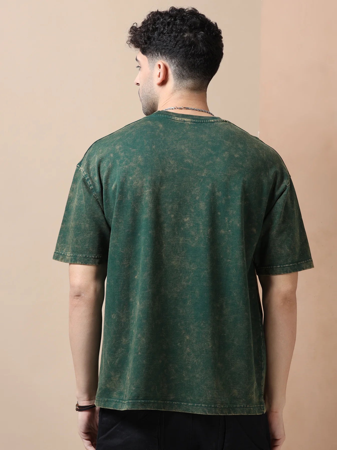Acid Washed Oversized T-Shirt | Bottle Green – Premium Streetwear Essential