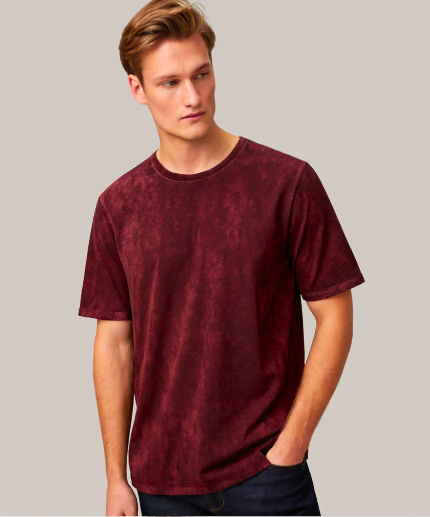 Acid Wash Oversized T-Shirt | Maroon – Premium Streetwear Essential