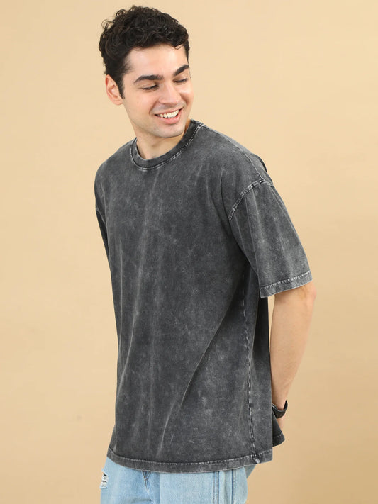 Acid Wash Oversized T-Shirt | Black – Premium Streetwear Essential