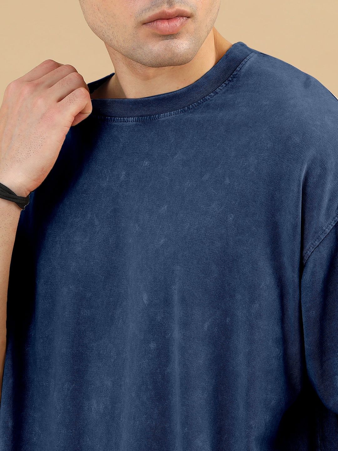 Acid Wash Oversized T-Shirt | Navy Blue – Premium Streetwear Essential
