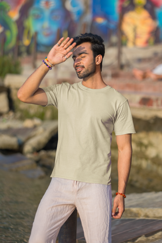 Essential Basics Crew T-Shirt | Beige UC21